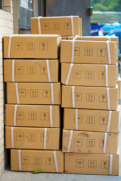 Product intelligence: the future of ecommerce?/boxes stack for delivery{{}}