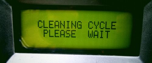 Cleaning cycle screen