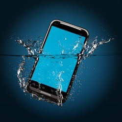 Mobile phone dropped in water