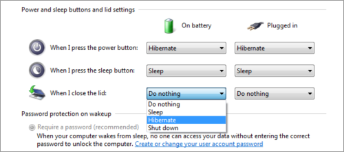 Options for when you shut your laptop lid{{}}