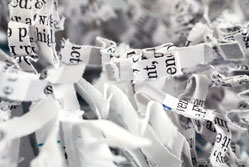 Data protection: your obligations - Pile of shredded paper