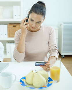 Making a telephone card payment