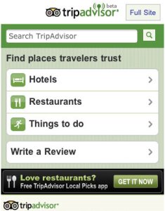 Tripadvisor mobile website