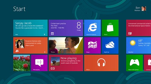 Windows start screen{{}}