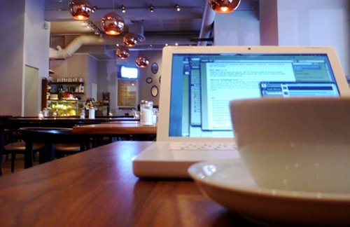 Working in a cafe{{}}