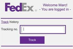 FedEx screenshot