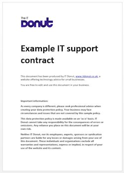 Sample IT support contract