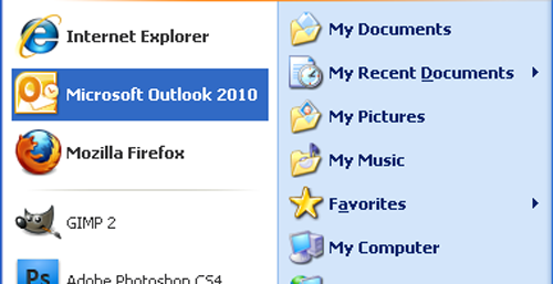 screenshot of Microsoft Outlook{{}}