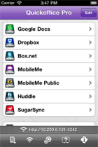QuickOffice mobile app
