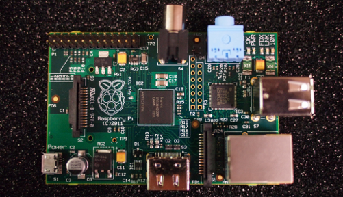 An early version of the Raspberry Pi{{}}