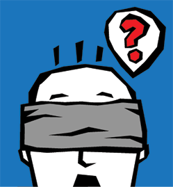 Are security fears holding you back?/blindfolded man{{}}