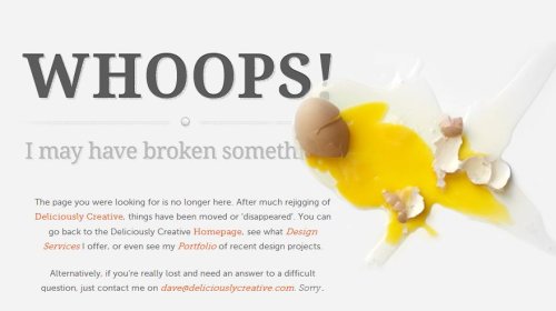 Cracked eggs error page