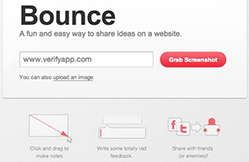 A simple tool for effortless website feedback/Bounce app in action{{}}