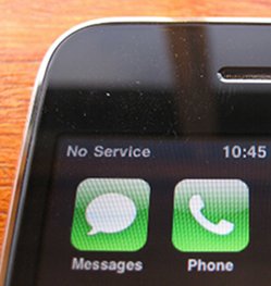 No service message on iPhone