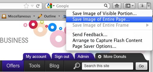 Page Saver in action{{}}